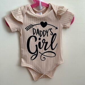 PatPat Brown Baby‎ One Piece - my first father's day Sz 0-3